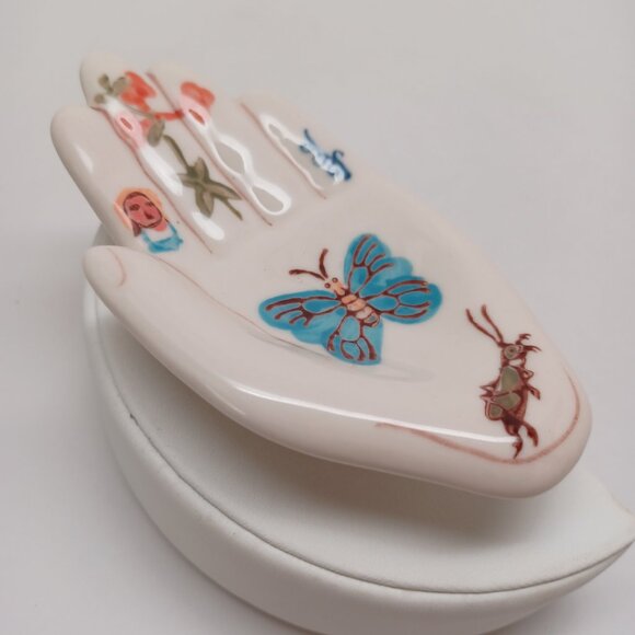 Anthropologie Home Nathalie Lete Paris Hand Trinket Ring Dish Ceramic Decor - Picture 4 of 12